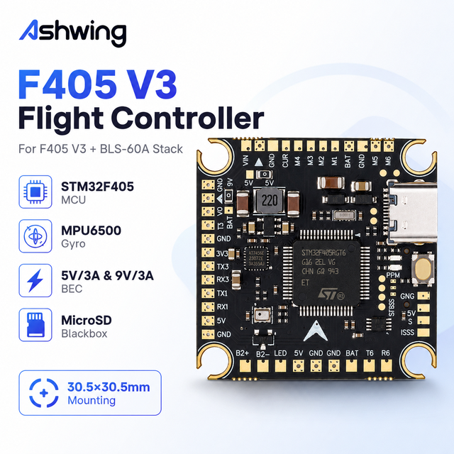 F405 V3 Flight Controller BLS-60A 4in1 ESC FPV Stack For 5 Inch Racing Drone STM32F405 Betaflight DShot600 OSD