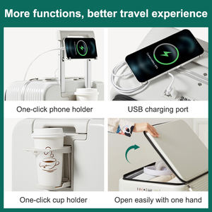 Valise Mixi Nouveau Design Ouverture Latérale Porte-Gobelet de Voyage Mains Libres Chargeur Intelligent Bagages de Luxe - Product Image 5