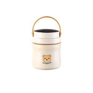 Luckybear Bear Shaped <b>Insulated</b> <b>Lunch</b> <b>Box</b> 304 Stainless Steel Large Capacity Food Grade Portable Cartoon Office Use - Product Image 5
