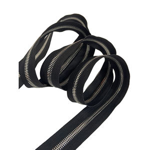 الأكثر مبيعًا سلسلة طويلة من النيكل سحاب بشريط أسود 5 # لحقائب اليد والأحذية للملابس - Product Image 6