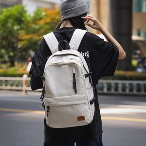 Xiqu <b>Backpack</b> <b>For</b> Men Women 13 Inch <b>Laptop</b> Bag Large Capacity Travel School Daily Use Solid Color Black White - Product Image 2