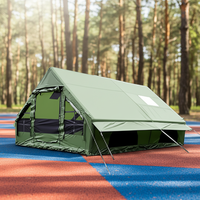 Tente gonflable légère à 12 poteaux, toit imperméable 3000 mm+, tissu Oxford rembourré, camping, anti-regard indiscret, monocouche, portable