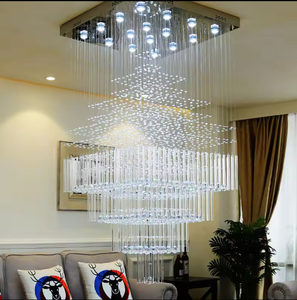 Zeal Lighting Contemporary Vintage LED Lámpara colgante Luxury Crystal Hotel Chandelier para Villa Long Staircase Application - Product Image 6