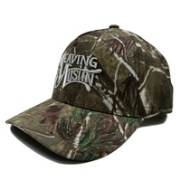 Casquette de baseball sport OEM personnalisée de haute qualité à 5 panneaux en coton/polyester Casquette brodée camouflage à impression numérique avec sublimation en arbre véritable