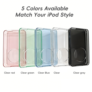 Custodia Protettiva Rigida Spessa Trasparente Nera Verde Blu Rossa per iPod 5ª 5.5ª Video 60GB 80GB 6ª Classic 160GB - Product Image 1