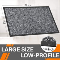 Tapis de porte à profil bas pour éliminer les saletés, tapis de sol intérieur/extérieur avec support en caoutchouc