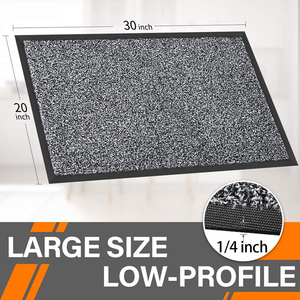 Cấu Hình Thấp Giày <span class=keywords><strong>Scraper</strong></span> Doormat Trong Nhà Ngoài Trời Tầng Mat Với Cao Su Ủng Hộ - Product Image 2