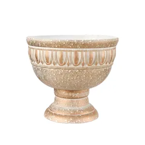 Resina grossa vintage cobre superfície plástico vaso de flores plantador para jardim pátio