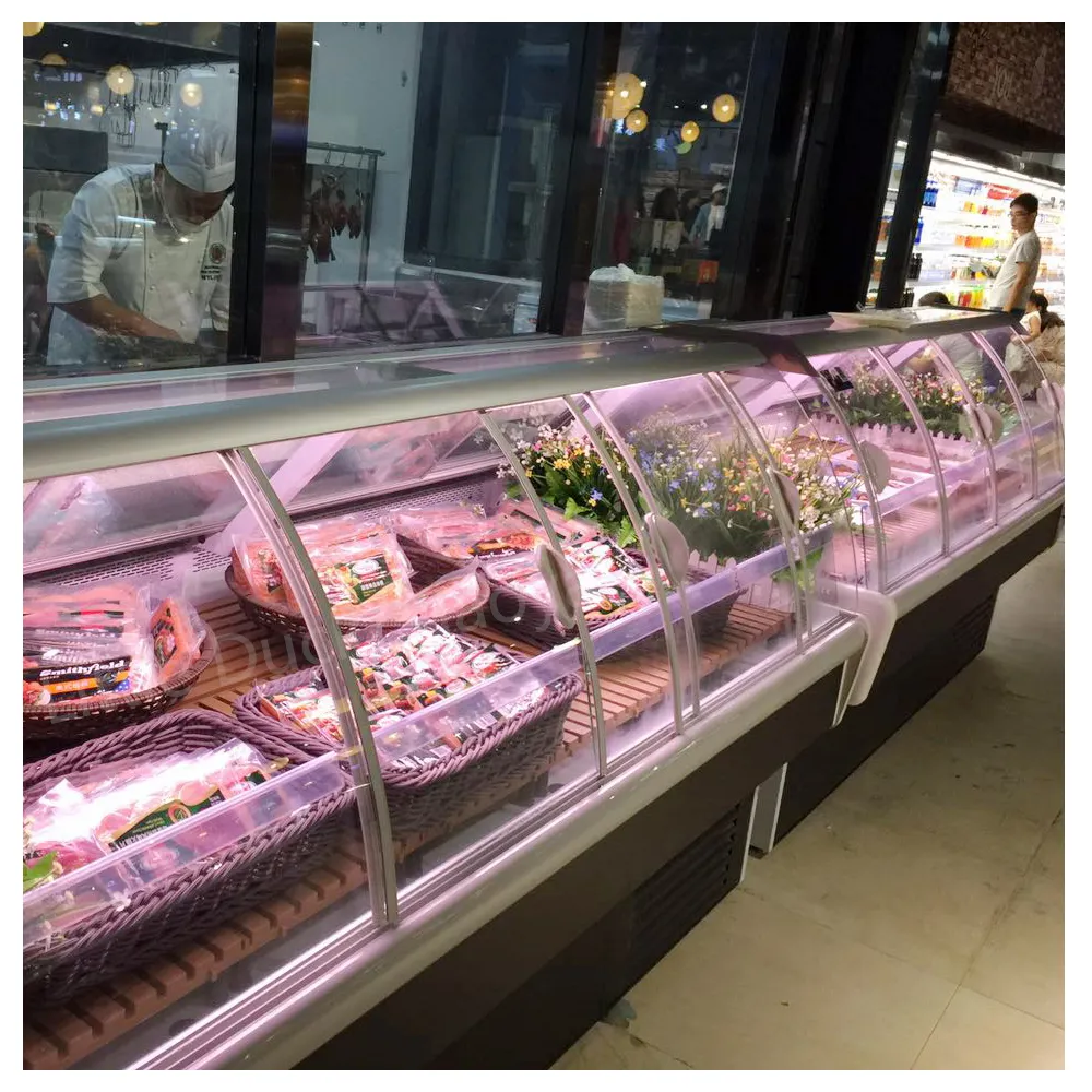 Commercial Food Display Cooler Butchery Equipment Meat And Fish Butchery Display Fridges Deli Display Cooler