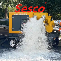 Pompe à eau diesel auto-amorçante à flotteur en fonte, grande capacité, 3000 m³/h, pour le contrôle des inondations