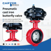 Válvula de Mariposa Ductilosa Accionada por Aire, Tipo Lug, Retorno por Resorte, Doble Excéntrica, Sello de Goma NBR, para Tuberías Industriales HVAC, Clase 150LB