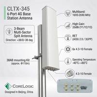 Antena Base LTE Multirrayo de Alta Capacidad CoreLogic 1695-2690MHz, Antena de Panel de Telecomunicaciones para Exteriores de Alta Ganancia con 6 Puertos