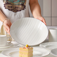 JC 20 pièces Ensembles de vaisselle en céramique et porcelaine, service de table de luxe en porcelaine fine gaufrée, vente en gros