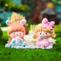 Ornements de style Ins, ensemble de poupées bonbons lapins mignons, décoration créative faite à la main pour bureau de fille