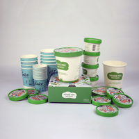 Boîte en carton kraft pliable pour biscuits, pain et coupes de crème glacée, emballage personnalisé en papier plat pour boulangerie et snacks