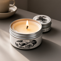 Boîte en aluminium multi-styles et pot à couvercle vissé avec impression offset personnalisable pour l'emballage de bougies