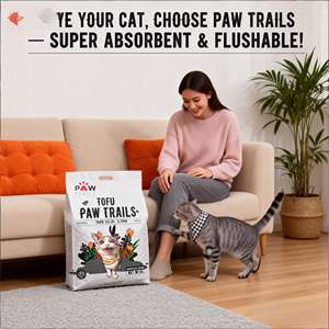 Arena para Gatos de Tofu con Carbón Activado, Almidón de Maíz, Aroma a Lavanda, Biodegradable, Ecológica, Desechable por el Inodoro, Sin Bloqueos - Product Image 1