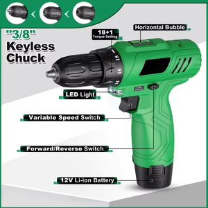 Perceuse électrique sans fil multifonction rechargeable à batterie, tournevis portatif sans fil à <span class=keywords><strong>brosse</strong></span>, sans clé, vente chaude - Product Image 5