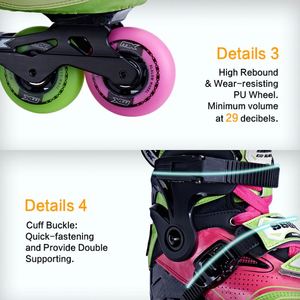 Marque <span class=keywords><strong>célèbre</strong></span> Abec7 Pro, semelle extérieure en Fiber de carbone, Pu 4 roues, patins à roulettes pour femmes - Product Image 3