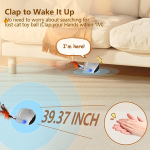 New Arrival Pet Đồ chơI mèo tương tác đồ chơi flash màu Đồ chơi LED thông minh Mèo lăn Bóng đồ chơi - Product Image 6