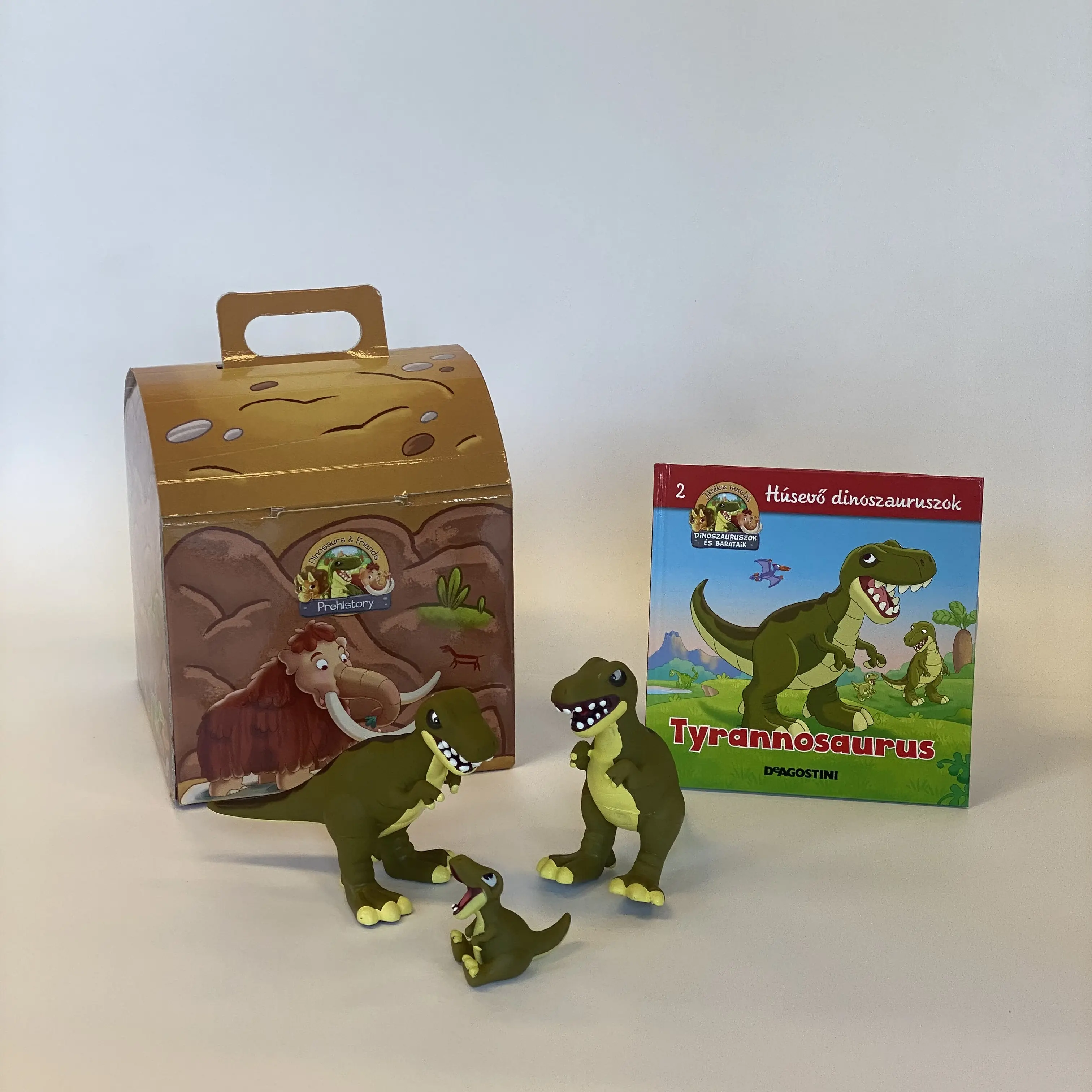 恐竜の想像-ティラノサウルス科-子供のための置物付きの高品質の先史時代の動物の本