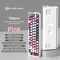 Vente flash Clavier mécanique filaire 68 touches 60% Clavier de jeu RGB 60% pour ordinateur PC avec rétroéclairage