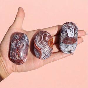 Venta al por Mayor de Piedras de Ágata Mexicana Natural para Sanación Espiritual, Cristal Pulido en Forma Ovalada para Decoración del Hogar y Regalos Navideños - Product Image 2