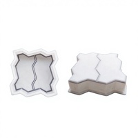 Moule à pavés emboîtables Double S réutilisable en plastique PP pour jardin, patio, allée et entrée de voiture