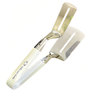 Hochwertige Edelstahl-Lebensmittelzange Haushaltsküchenzange Verbrühungsschutz Fischspatel <span class=keywords><strong>Hamburger</strong></span> Grill Fleischzange - Product Image 5