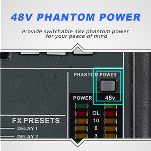 Nouveauté EG1222SD Console de mixage audio professionnelle avec 16 effets intégrés, réverbération, lecture MP3, 12 canaux, mixage numérique DJ - Product Image 4