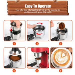 1pcs 51mm 1-cup hai lớp cà phê portafilter Lọc giỏ có thể tháo rời áp lực Lưới cà phê Bộ lọc không đáy portafilter - Product Image 6