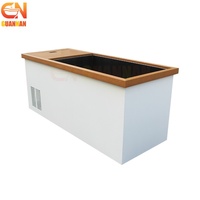 Baignoire de glace avec refroidisseur en bois et acier inoxydable pour la récupération et la thérapie à domicile, au spa ou à la salle de sport