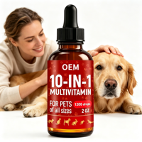 Gouttes liquides aromatisées au poulet OEM pour la santé des yeux, soutien de la vision, gouttes vitaminées