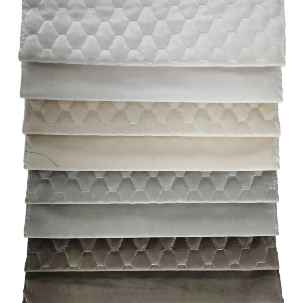 Quilt Fabric Velvet Sofa Cover Design for Home Textile Upholstery Velour Fabric 100% Polyester Plain Knitted DTY Roll Packing