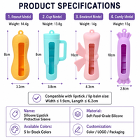 Étui en silicone écologique pour rouge à lèvres, anti-rayures, portable, support de rangement pour baume à lèvres suspendu, porte-clés