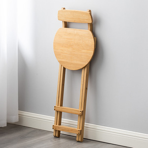 Tabouret de bar pliable en bois massif, design moderne et minimaliste, pour la maison, le salon, la cuisine, construction durable en bambou et rotin - Product Image 3