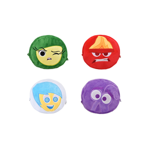 Vente en gros Mini sac rond mignon Porte-monnaie rond brodé en peluche douce avec bandoulière - Product Image 5