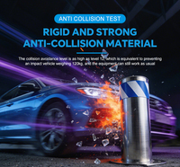 ACS AUTO Barrière de sécurité routière rétractable électrique, barrières de circulation routière extérieures, acier inoxydable 304, bollard automatique