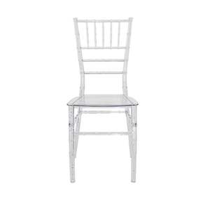 Chaise de mariage Tiffany Chiavari en plastique acrylique transparent durable avec un design contemporain pour usage commercial - Marque Jinyang - Product Image 4