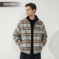 Veste réversible à col montant pour homme, en toile imperméable avec doublure polaire, coupe décontractée