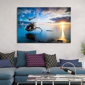 Tranh <span class=keywords><strong>Canvas</strong></span> Led Mới Với Tranh Đồng Hồ Treo Tường Kỹ Thuật Số Hình Ảnh Đêm Thành Phố New York Tranh In <span class=keywords><strong>Canvas</strong></span> Cho Tác Phẩm Nghệ Thuật Trang Trí Nhà - Product Image 4