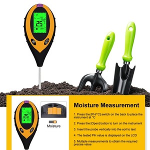 4 in 1 <span class=keywords><strong>PH</strong></span> 빛 수 분 산도 테스터 토양 테스터 수 분 미터 식물 토양 테스터 키트 꽃 - Product Image 2