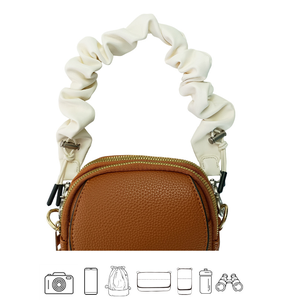 สายคล้องข้อมือหนัง PU แบบยืดหยุ่นพร้อมห่วงคล้องโทรศัพท์แบบกำหนดเอง สายคล้องกระเป๋าแบบสั้นพร้อมหัวเข็มขัดคู่ สายคล้องป้องกันการสูญหาย - Product Image 3