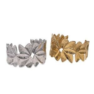 Pulsera de Acero Inoxidable Hipoalergénica, Minimalista, de Lujo Ligero, con Diseño de Pétalos Abiertos, para Mujer, No se Deslustra - Product Image 5