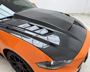 2015-2024สำหรับ Ford Mustang TF สไตล์คาร์บอนไฟเบอร์ชุดกระโปรงท้ายรถชุดระบายอากาศแบบเปิดรูและฝากระโปรงกระจายความร้อน - Product Image 5