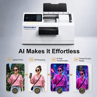 Impresora Digital Automática de Inyección de Tinta UV CMYK Todo en Uno PodNEX A3 DX7, 2400 DPI, para Impresión de Carcasas de Plástico para Teléfonos/AirPods, Compatible con Android