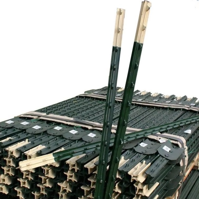 Wholesale Manufacturer High Stability Color Painted Sturdy Heavy Duty Metal 6ft T Post for Cattle Garden Fence