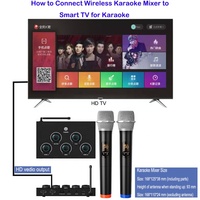 DS P Reverb Tone Metall-Dynamisches Drahtloses Mikrofon Karaoke-Mixer für Smart TV Blu-ray-Player Kristallklarer Klang 30 Meter Reichweite