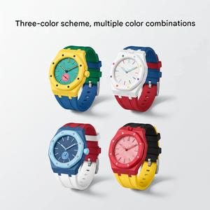 Upro Bioceramic <b>Watch</b> <b>Case</b> Rubber Strap For -swatch Lépine Mod Kit Royal Pop Style 12 O'clock Crown Pocket <b>Watch</b> Conversion Set - Product Image 2