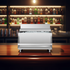Bac à glace en acier inoxydable 61,6 L, rectangulaire, avec couvercle coulissant, pieds réglables, pour bar et fêtes - Product Image 2